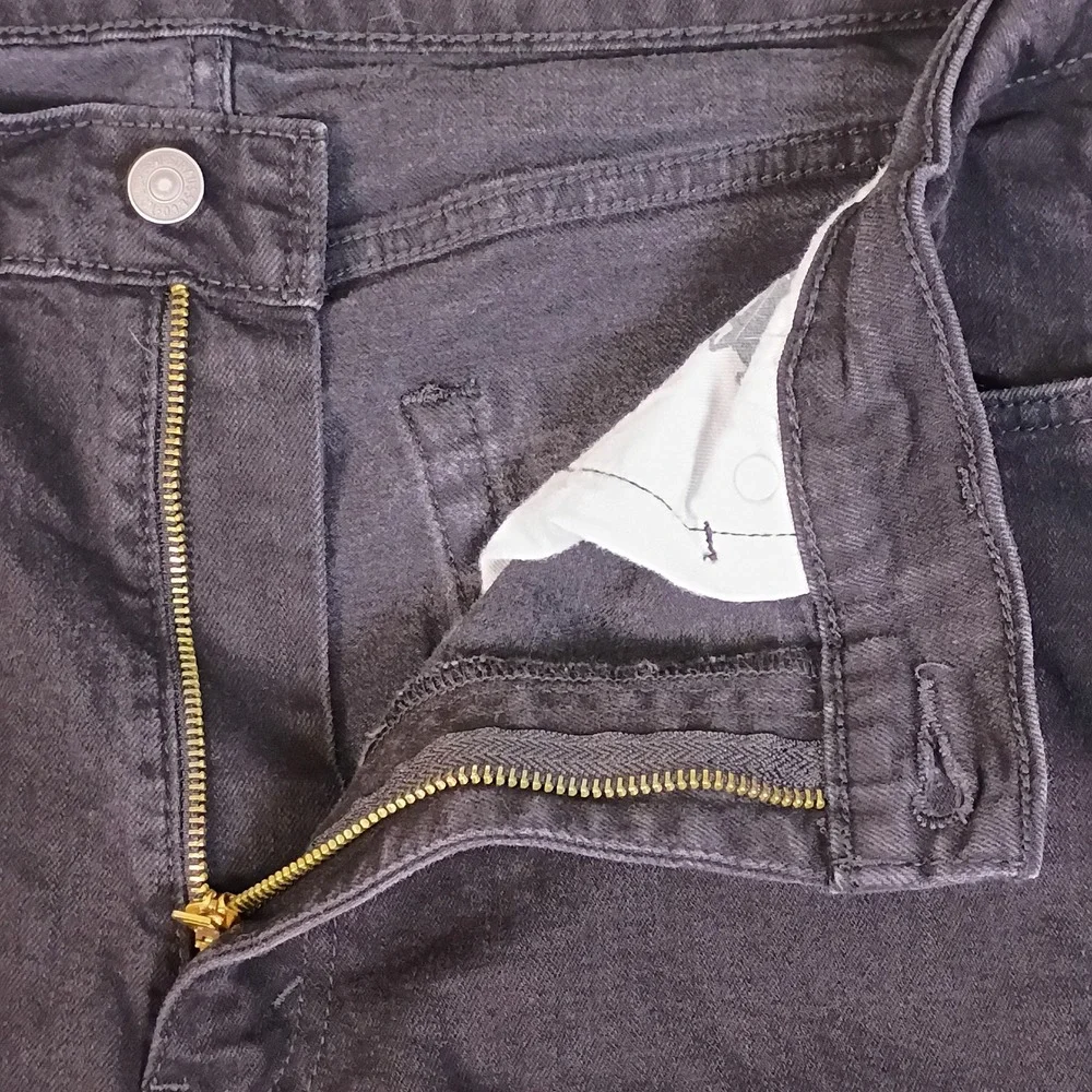 Levis 505 Regular Fit Mens‎ Black Jeans Straight Leg Denim W36 L30